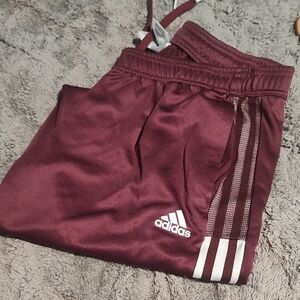 Adidas Kids Burgundy Joggers